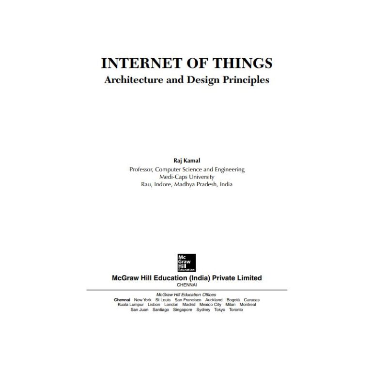 INTERNET OF THINGS (IOT): Architecture and Design Principles
